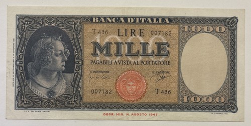 Italy 1000 lire 1961 88d - 1000,