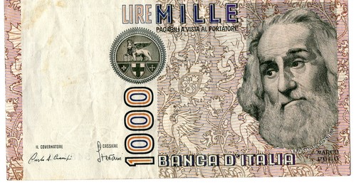 Italy 1000 lire - lire, date