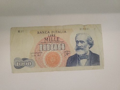 Banknote italy 1000 lire - banknote,, italy,