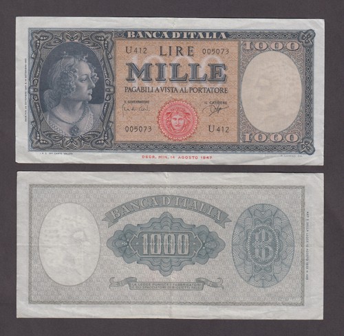 Italy 88d 000 1000 lire - italy,