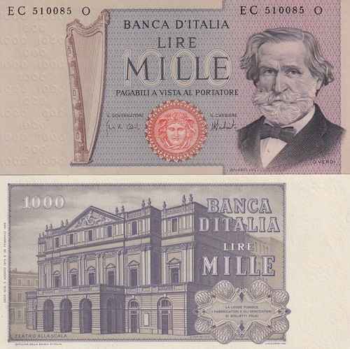 Italy 1000 lire 1969 101 - 1000,