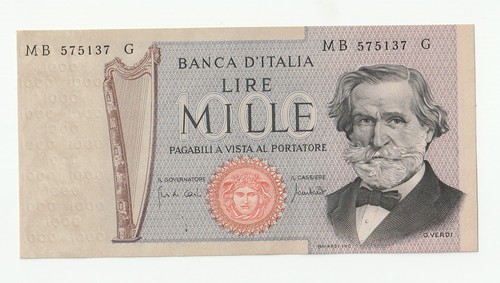 Italy 1000 lire 1971 banca - italy,