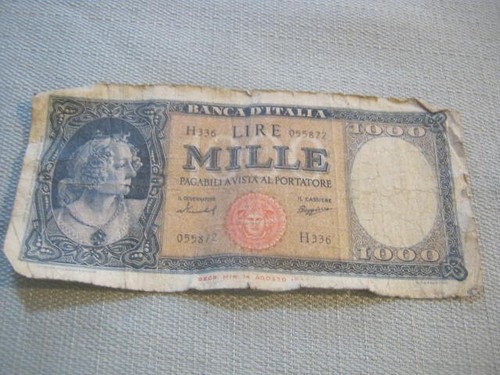 Vintage 1000 mille lire banca - 1000,