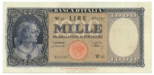 1000 lire italia - 1000, ornata