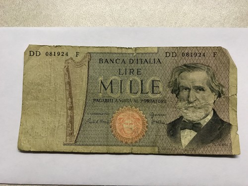 1969 italy 1000 - 1000, lire