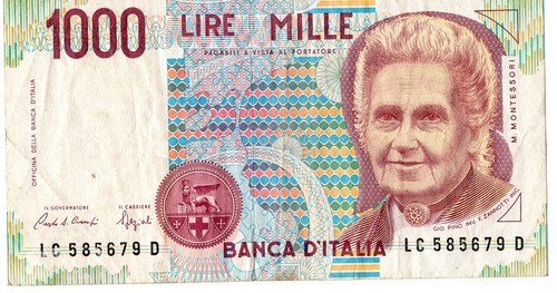 Italy 1000 lire - lire, date