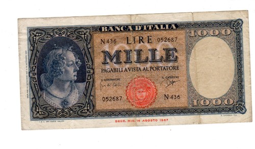 Italy italia billet 1000 - italy,