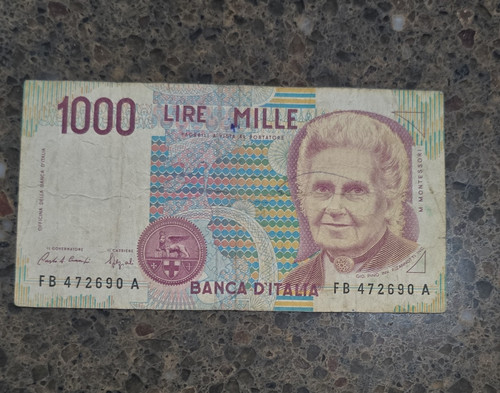 Italy 1000 lire banknote banca - 1000,