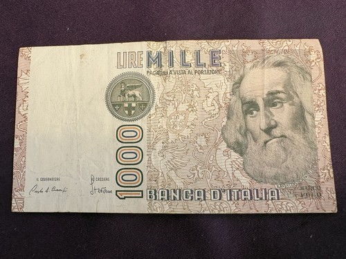Banca italia italy 1000 lire - d'italia,