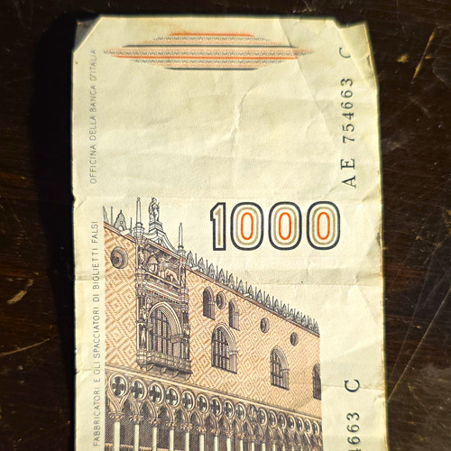 Italy 1000 lire - lire, banknote